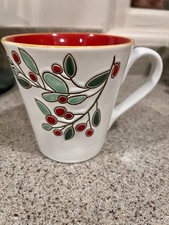  Spectrum Designz Cranberry Pine Holiday 13oz Christmas Coffee Mug picture