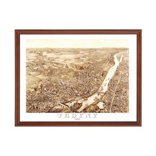 Old Map of Troy, NY 1881 - Vintage Troy New York Art picture