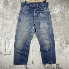 Vintage Penneys Foremost Full Selvedge Jeans Mens 32x27 Repaired Whiskers 1950s picture