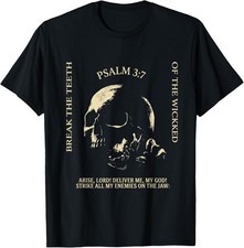 Psalm 3:7 Vintage Christian Religious Bible Verse Unisex T-Shirt picture