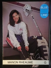 1993 Blueline magazine Manon Rheaume promo card #1 picture