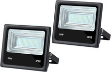 2PCS DC 12V LED Flood Light 50W 3000K/6500K Outdoor Security Garden Spotlight picture