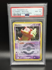 2004 SLOWBRO Pokemon Card #14 EX Fire Red Leaf Green Reverse Holo Foil PSA 8 picture
