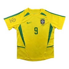 Ronaldo #9 Brazil 2002 World Cup Home Jersey – Men’s Retro Soccer Shirt - NEW picture
