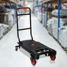 VILOBOS 2in1 Hand Truck Moving Dolly Cart Heavy Duty Warehouse Trolley w/ Bungee picture
