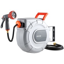 VEVOR Retractable Garden Hose Reel 1/2 in x 50 ft Wall Mount 9-Function Nozzle picture