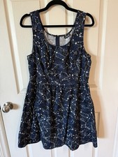 Retrolicious Modcloth Constellation Galaxy Stars Glow In The Dark Retro Dress XL picture