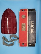 NOS Lucas 54578541 Red Tail Light Lens OEM England 10/73 Original Box Gaskets picture
