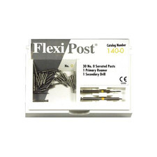 Essential Dental Systems 140-0 Flexi-Post Stainless Steel Posts #0 Yellow 30/Pk picture