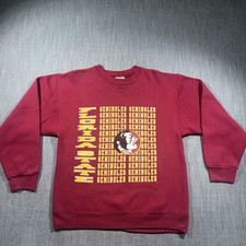 Vintage Florida State Seminoles Sweatshirt Mens Large Red NCAA Football Signal picture