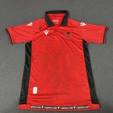 Albania Jersey Mens XL Red Soccer Macron FSHF Eco Fabric National Team Shirt picture