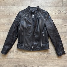 Vintage 90s Street Legal Black Genuine Leather Biker Jacket Lined Women's XS/S picture