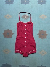 NEW Vintage 40s 50s pinup swimsuit one piece NWT DEADSTOCK playsuit 13/14 READ picture