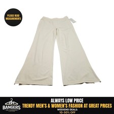 NWT Lululemon Softstreme Pique Wide Leg Pants Women Large Light Ivory High Rise picture