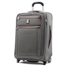 Travelpro Platinum Elite Softside Expandable Luggage, 2 Wheel Grey 22 Inch U1 picture
