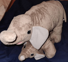 Plush Elephants from GREATEST SHOW ON EARTH. Mama and baby connected. Stuffies s picture
