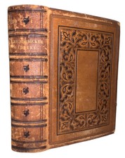 1855, THE KNICKERBOCKER GALLERY, MAGAZINE, BEAUTIFUL ANTIQUE LEATHER BINDING picture