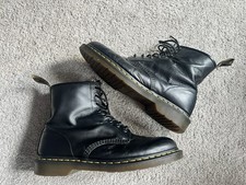 Dr Doc Martens Boots Mens Size 12 US Smooth Black Leather 1460 Lace Up Combat picture