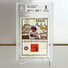RARE 2005 Fleer Authentix #DW David Wright /5 Rookie Shea Patch Club Box picture