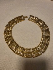 GORGEOUS VINTAGE GIVENCHY RUNWAY CHUNKY LOGO COLLAR NECKLACE picture
