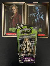 NECA Lot of 3 Different Beetlejuice Figures Tuxedo / 2 Striped Suit picture