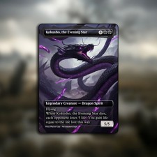 Kokusho, the Evening Star MTG Playtest Custom Alt Art Card For Commander  picture