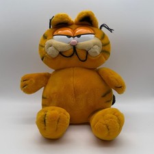 Vintage 1981 Dakin Garfield Plush Stuffed Animal Orange Plastic Eyes picture
