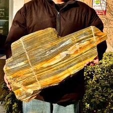13.73LB Natural yellow calcite flakes mineral polished crystal energy therapy picture