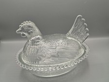 Vintage Indiana Clear  Hen on Nest  - 7