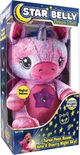 New-Ontel Star Belly Dream Lites Stuffed Animal Night Light Magical Pink Unicorn picture