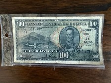 Bolivia 100 Bolivianos P-133 Series J1 Waterlow Simon Bolivar Banknote picture