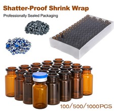 100/500/1000Pcs 10ml Lab Sample Vials Amber Glass Vials with Caps Headspace Vial picture