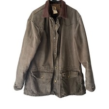 Carhartt Vintage Blanket Lined Work Coat Barn Chore Jacket Western Brown XL picture