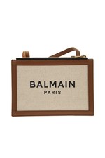 Balmain B-Army Canvas Brown Beige Crossbody Bag 21x15 cm picture