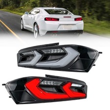 LED Tail Light L+R Pair C8 Style for 2016-2018 Chevrolet Chevy Camaro Clear Lens picture