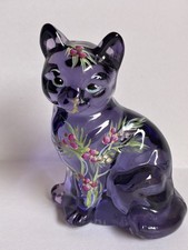 RARE-Fenton Cat-Purple-QVC “Hidden Mouse” Series-HP-P Lauderman-HARD TO FIND picture