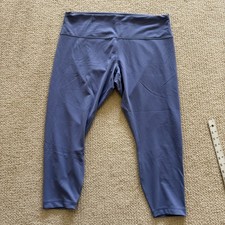 Lululemon Wunder Train High Rise Crop Leggings Womens Size 20 Blue Inseam 21 picture