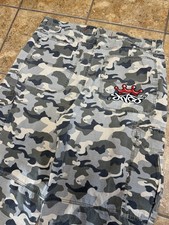 Vintage Y2K JNCO Red Crown Embroidered Camo Cargo Pants Baggy Size 36x30 Fit 38 picture