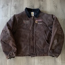 VTG Carhartt Detroit Jacket “Dark Brown” J22 DKB Mens XXL 2XL picture