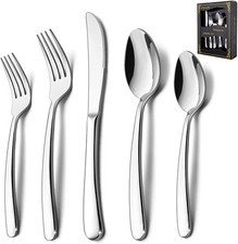 40-Piece Heavy Duty Silverware Set for 8, Stainless Steel Flatware Cutlery Set picture