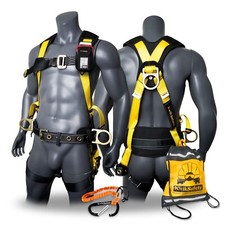 KwikSafety TYPHOON Safety Harness ANSI Fall Protection 3D Ring + Back Support picture