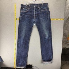 Edwin Jeans Mens 34x34 Blue Selvedge ESC03L Made in Japan Button Fly Honeycomb picture