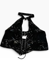 SHEIN Curve Lace-Up Halter Crop Top (A012) picture