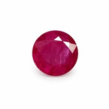 1.26 cts Natural ruby reddidh round heated Certified Loose Gemston picture