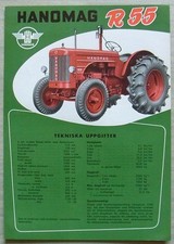 HANOMAG R55 Tractor Sales Specification Leaflet 1950s Swedish Text Ref 348 picture