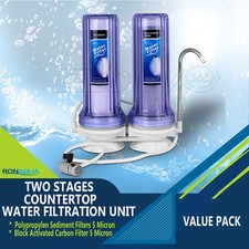 Dual Countertop Water Filtration Unit: Carbon Block & Sediment picture