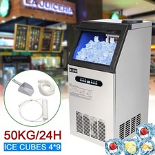 110lb Built-in Commercial Ice Maker Stainless Steel Bar Restaurant Cube Machine picture