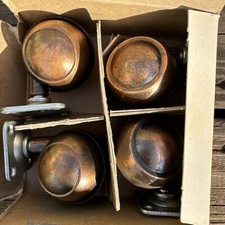 Vintage Bassick Ball Casters 2 Inch 9BGIx29 Statuary Bronze New Old Stock 4/box picture