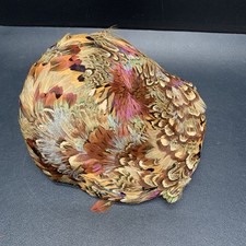 Vintage URBI ORBI Feather Hat 1950’s Velvet Lining With Loops Custom Yokohama picture