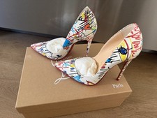 Christian Louboutin So Kate 120mm Women’s Graffiti Patent Size 35.5 (US 5.5) picture